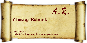 Almásy Róbert névjegykártya